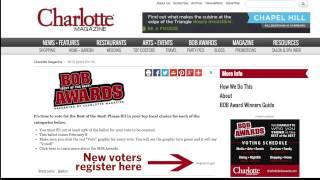 Charlotte magazine | BOBs Voters' Choice Awards | How To