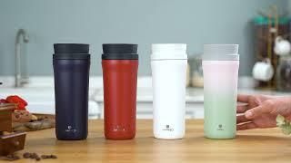 SANTECO 360° Thermal Mug: Leak-Proof, Insulated Travel Companion