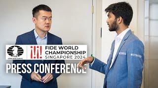 Gukesh D vs Ding Liren | Press Conference | FIDE World Championship 2024