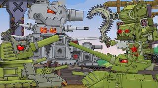 The third line of defense. VK-44 vs Soviet monsters. Cartoons about tanks