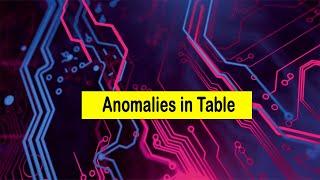 Anomalies in Table | Anomalies in DBMS