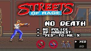 Streets of Rage - Axel, Hardest 2 Players, YES to Mr. X, No Police, NO DEATH by King iOpa