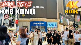 Hong Kong  CENTRAL District | Central Market, IFC to Queen's road | Walk Tour in #4k #trending