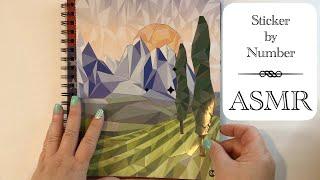 ASMR (No Talking) Sticker by Number Peeling Back Paper Flipping Crinkle