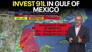 Invest 91L given 70% chance of developing in Gulf of Mexico | Tropical Weather Forecast