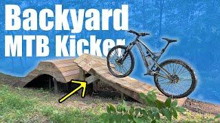 HUGE Backyard Mountain Bike Arrow Kicker Ramp Build