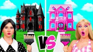 Wednesday vs Barbie Eine Farbige Haus Challenge | Lustige Situationen von BaRaDa Gold Challenge