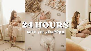 Realistic 24 Hr Routine with My NEWBORN! (5 Weeks Old)