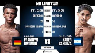 NO LIMIT FIGHT NIGHT 2023: Franklyn Dwomoh vs Yader Cardoza | FULL FIGHT