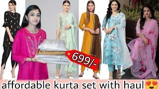 affordable kurta set haul,affordable kurta haul under 699,amazon kurta set haul,festival wear kurta