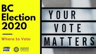 How to Vote in BC Election 2020 - UBC GSS