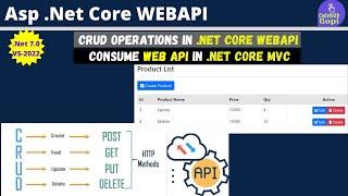 Full CRUD Operations | Create Web API and Consume WEB API in ASP.NET Core MVC | Consuming Web API