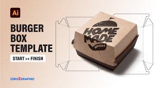 How to Burger Box Template design in Adobe Illustrator 2022 CC