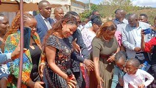 Governor wavinya Ndeti breaks into dance as Stella Mengele performs on Masekete's sister Betty buria