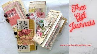 FREE GIFT SCRAP JOURNALS WITH VINTAGE BUTTON CLOSURES  | QUICK AND EASY