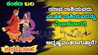 ಯಾವ ರಾಶಿಯವರು ಎಂತಹ ರಾಶಿಯವರನ್ನು ವಿವಾಹವಾದರೆ ಅದೃಷ್ಟವಂತರಾಗುತ್ತಾರೆ | Astrology in Kannada | ￼￼horoscope