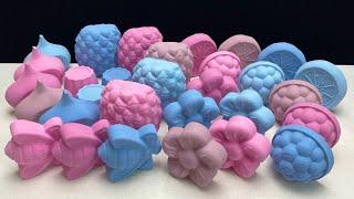 ASMR baking soda | Blue & pink🩷