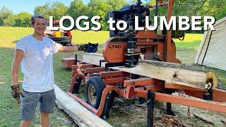 Milling Rotting Trees Into Useable Lumber for Our Tiny House