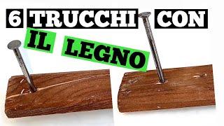 6 IDEE TRUCCHI FAI DA TE CON IL LEGNO( DIY IDEAS )