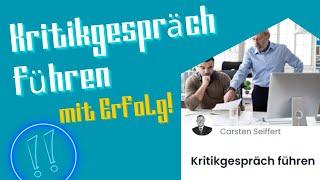 Onlinekurs Kritikgespräch führen Erfahrungen - Carsten Seiffert