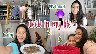 a week in my life | BTS LA Concert,workouts,baking healthy cookies,lunch date & more|Meghna Verghese