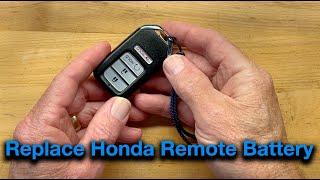 How to change battery in Honda Remote (key fob, keyless entry).