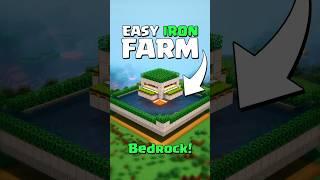 Minecraft Tutorial | BEST IRON Farm  ( Bedrock 1.21 ) #shorts  #minecraft