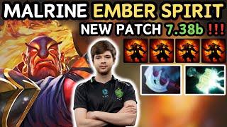  NEW PATCH 7.38b - Rank 10 MALRINE EMBER SPIRIT Midlane Gameplay  - Dota 2