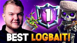 #1 IN THE WORLD WITH BEST LOG BAIT DECK IN CLASH ROYALE!