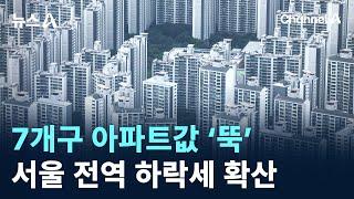 7개구 아파트값 ‘뚝’…서울 전역 하락세 확산 / 채널A / 뉴스A