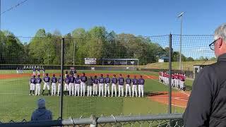 2022 North Forsyth and Lambert Baseball Teams Step in for a Stubborn National Anthem Recording