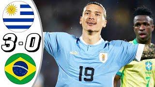 Uruguay vs Brazil 3-0- All Goals & Highlights -2024