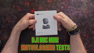 DJI MIC Mini real world testing. Checking mic settings for Motovlogging.