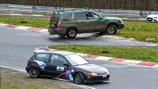 Nürburgring CARFREITAG 2024  - FAILS, CRAZY DRIVERS & HIGH LIGHTS. Touristenfahrten Nordschleife