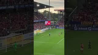 Elfmeter Tor von Vincenzo Grifo zum 3-0 gegen Augsburg beim letzten Spiel im Dreisamstadion