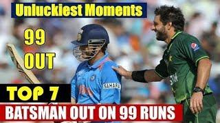 7 unlucky batsman out on 99 runs cricket monk