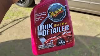 meguiars quick detailer you can use as a waterless car wash adds insane gloss