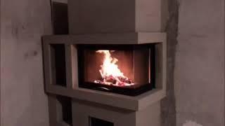 Монтаж камінної топки Austroflamm 89x49х57S | Наш монтаж каминной топки Austroflamm 89x49х57S