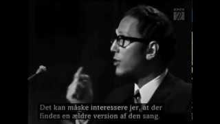 Tom Lehrer - The Elements - LIVE FILM From Copenhagen in 1967