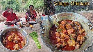 Chicken Curry Recipe Village Style |Big chicken pic Fry Cooking |Village Cooking