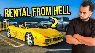 I Rented A 30 Year Old Ferrari For $2,000 Per Day And It's FALLING APART