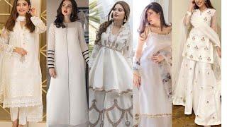 Latest Beautiful White Dress Designs / White Color ke Suits / White Suit Designs / New White Suit