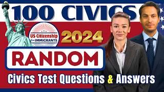 USCIS 100 Civics Questions and Answers (Random Order) US Citizenship Interview 2024 & Test | N-400