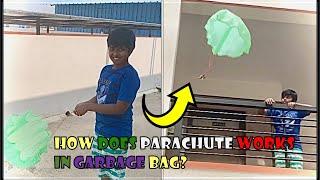 #How to make Parachute at home #Air Resistance #Homemade parachute Polythene bag #Science Experiment