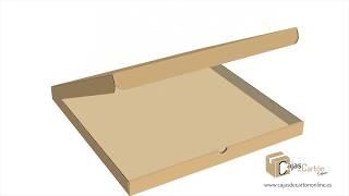 Montaje Caja de cartón para pizza