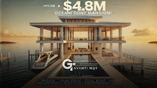 INSIDE a $4.8M Key Largo Oceanfront Mansion!  Private Dock, Dual Boat Lifts & Luxury Living