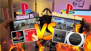 Xiaomi 15 vs iPhone 16 Pro Max PSP & PS2 Emulation - Snapdragon 8 Elite vs A18 Pro - Oh wow!