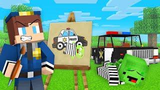 JJ FBI use DRAWING MOD to Arrest Mikey in Minecraft (Maizen)