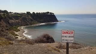 Danger unstable cliff california ocean video by karl sherman