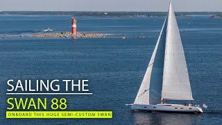 Swan 88 under sail – first trials on Swan's first hybrid boat, the Swan 88 no1 Dreamcatcher